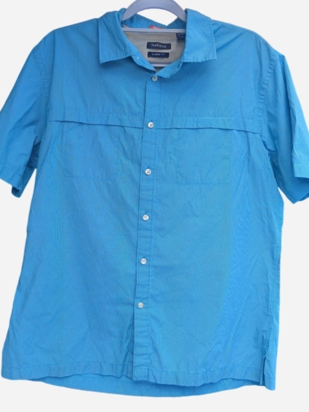 Van Heusen Bright Blue Short-Sleeve Button-Down Shirt